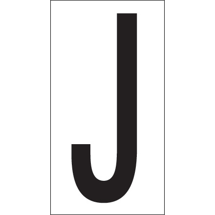 3 <span class='fraction'>1/2</span>" "J" Vinyl Warehouse Letter Labels