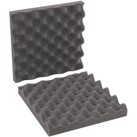 10 x 10 x 2" Charcoal Convoluted Foam Sets