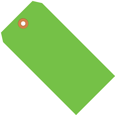 3 <span class='fraction'>1/4</span> x 1 <span class='fraction'>5/8</span>" Green 13 Pt. Shipping Tags