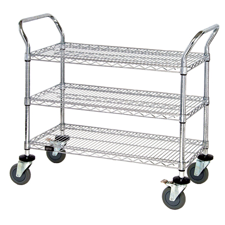 48 x 24 x 38" - 3 Shelf Heavy-Duty Wire Carts